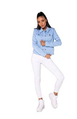 Crazy Age Damen Jeansjacke Blazer Übergangsjacke Sommer Jacke (M, Sky) von Crazy Age