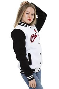 Crazy Age Damen und Herren College Jacke Sweatjacke College Sweat Jacket Frauen Vintage Jacken mit Knöpfe Baseball Mantel Herbst Frühling Mode Sport Jacke Streetwear (XXL, Weiß(Damen)) von Crazy Age