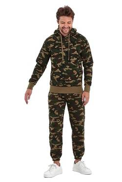 Crazy Age Herren Sportanzug Freizeitanzug Camouflage Army Millitär Übergrößen bis 10XL(RT-AN-401-W-4XL) von Crazy Age