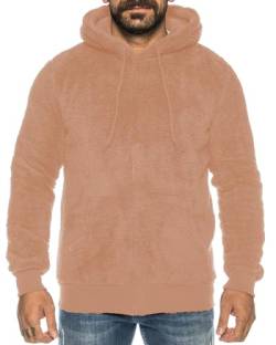 Crazy Age Herren und Damen Teddy-Fell Hoodie mit Kapuze Fleecekacke Plüsch mit Kängruhtaschen-RT-H-301-Hellbraun-M von Crazy Age