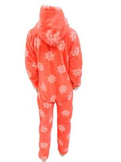 Teddyfleece Teddyfell Jumpsuit flauschig und kuschelig One Piece Overall warm (Neonpink2918, L~40) von Crazy Age