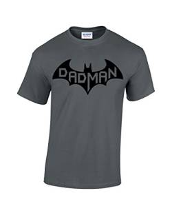 CBTWear Dadman - Super Dadman Bat Hero Funny Premium Herren T-Shirt, anthrazit, XX-Large von Crazy Bros Tees