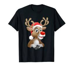 Santa Claus Rentier Rudolph Christmas Weihnachten Kinder T-Shirt von Crazy Cute Cartoon Styles 4 You