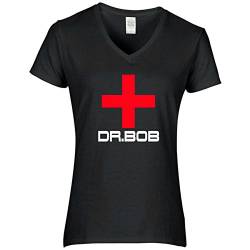 Damen T-Shirt DR. BOB - schwarz schwarz M von CrazyShirt