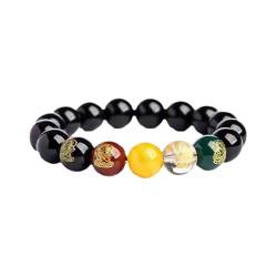 Cinnabar-Armband, Feng-Shui-Armband für Frauen, Glücksreichtum, Zimtar-Charm-Armbänder, Naturstein-Perlenarmband, elastisches Feng Shui-Armband, Schmuck, Geschenk für Männer und Frauen, 1 PC, von Crazyview