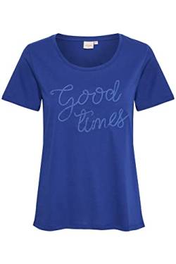 Cream Damen Women's Bluse Printed Graphic Regular Fit T-Shirt, Sodalite Blue, XS von Cream