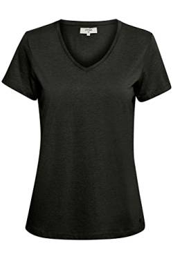 Cream T-Shirt Naia Damen T-Shirt Naia Kurzarm V-Ausschnitt Pitch Black L von Cream