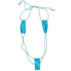 Creamlin Teeny Weeny Sling Shot Micro Mini Bikini Thong Einteiler Teddy (Blau) von Creamlin