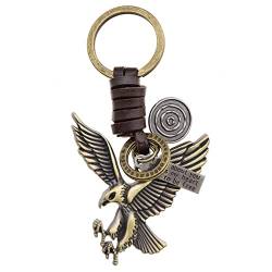 Create idea Vintage Adler Schlüsselanhänger Leder Schlüsselanhänger aus Legierung Schlüsselanhänger für Männer Herren Dame Dekorative Accessoires von Create idea