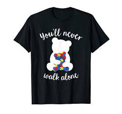 Autism Mom You 'Ill Never Walk Alone Autism Awareness Month T-Shirt von Creative T Shirts Co.