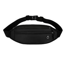 Sport Bag Mode Sport Outdoor Fanny Pack männer Und Frauen Einfarbig Große Kapazität Brust Tasche Handy Geldbörse Schultertasche Schwarz Klein (Black, One Size) von CreoQIJI