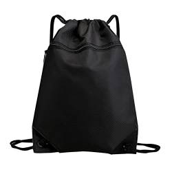 Sport Bag Rucksack mit Kordelzug, Sporttasche mit Reißverschlusstasche vorne und Innentasche Günstige Schultertaschen Damen (F, One Size) von CreoQIJI