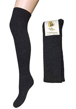 CriCri Socks Damen-Strümpfe Höhe über den Knien aus weicher und warmer Wolle – Made in Italy (39-41, Grau) von CriCri Socks