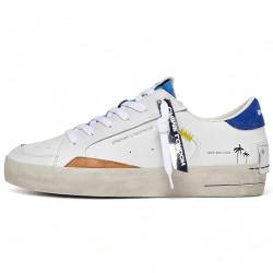 Sneaker Crime London Sk8 Deluxe in pelle white/ pacific blue US24CR02 17105PP6.10 44 von Crime London