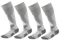 Crivit Damen Skisocken Skistrümpfe Wintersocken Kniestrümpfe 2 Pärchen grau (as3, numeric, numeric_37, numeric_38, regular, regular) von Crivit