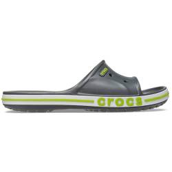 Crocs Bayaband Slide für Damen und Herren, bequeme Wasserschuhe für den Sommer 37-38 EU Slate Grey/Lime Punch von Crocs