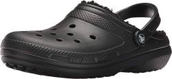 Crocs Classic Lined Clog – Unisex Clogs für Erwachsene – Mit flauschigem Innenfutter – Im Slip-On-Stil – Schwarz – Größe 36-37 von Crocs