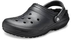 Crocs Classic Lined Clog – Unisex Clogs für Erwachsene – Mit flauschigem Innenfutter – Im Slip-On-Stil – Schwarz – Größe 46-47 von Crocs