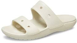 Crocs Classic Sandale – Unisex Sandalen für Erwachsene mit zwei Riemen, Bone, 45/46 EU von Crocs