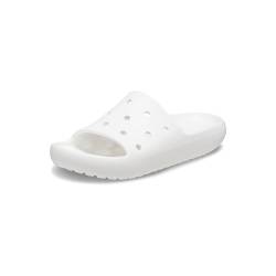 Crocs Classic Slide – Unisex Sandalen für Erwachsene – Bequeme Schuhe für den Strand – Weiß – Größe 46-47 von Crocs