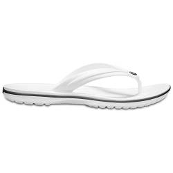 Crocs Crocband Flip-Sandalen – Unisex Flip-Sandalen für Erwachsene – Wasserdichte, schnell trocknende Flip-Flops – Weiß – Größe 42-43 von Crocs