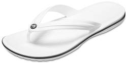 Crocs Crocband Flip-Sandalen – Unisex Flip-Sandalen für Erwachsene – Wasserdichte, schnell trocknende Flip-Flops – Weiß – Größe 46-47 von Crocs