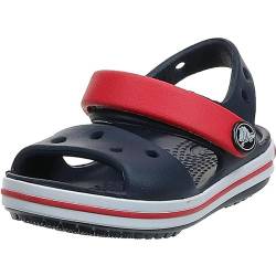 Crocs Crocband Sandalen – Unisex Kindersandalen – Leicht und mit sicherer Passform – Navy/Rot – Größe 28-29 von Crocs