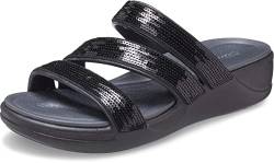 Crocs Damen Boca Verzierte Riemchenkeile | Sandalen, Schwarz, 40 EU von Crocs