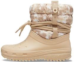 Crocs Damen Classic Neo Puff Luxe Boot W Schneestiefel, Beige (Chai/White), 39-40 EU von Crocs