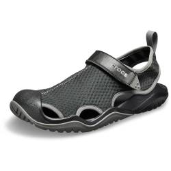 Crocs Herren Mesh Swiftwater Sandale mit Netz-Deck, schwarz, 49/50 EU von Crocs