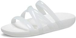 Crocs Splash Glossy Strappy Sandal 34-35 EU White von Crocs