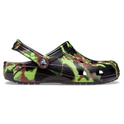 Crocs Unisex Classic Camo Clogs, Black, 8 US Men von Crocs