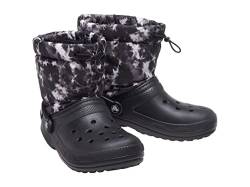 Crocs Unisex Classic Lined Neo Puff Tie Dye Boot Schneestiefel, Schwarz, 39/40 EU von Crocs