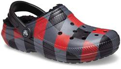 Crocs Unisex-Erwachsene Herren Damen Klassisch Gefüttert Clog Fuzzy Hausschuhe, Buffalo Plaid, 48/50.5 EU von Crocs