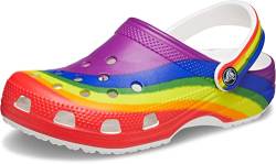 Crocs Unisex-Erwachsene Herren und Damen Classic Rainbow Dye Clog, Regenbogenfarben, 41 EU Men / 42 EU Women von Crocs