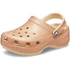 Crocs Women's Classic Platform Glitter Clog 41-42 EU Shitake von Crocs