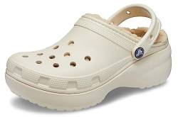 Crocs Women's Classic Platform Lined Clog 41-42 EU Bone von Crocs