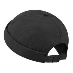 Croogo Quick Dry Brimless Hat Lightweight Daily Beanie Mesh Beanie Docker Cap Sailor Rolled Cuff Harbour Hat Casual Skullcap, Ct81-schwarz, Einheitsgröße von Croogo