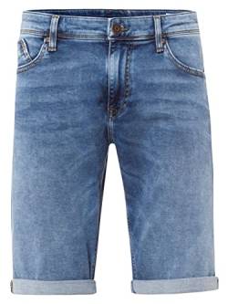 Cross Jeans Herren Leom Shorts, Blau (Light Mid Blue 077), 34W von Cross