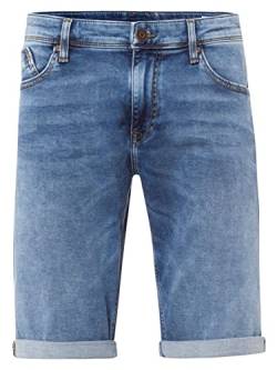 Cross Jeans Herren Leom Shorts, Blau (Light Mid Blue 077), 38 von Cross