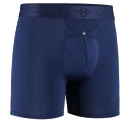 Crossfly Herren Unterwäsche IKON 6" Boxershorts 24 Stunden Komfort & Innovativer Clever Zugang Atmungsaktiv & Weich Navy/Charcoal/Schwarz, S, M, L, XL, navy, M von Crossfly