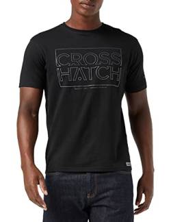 CrossHatch Herren Slandlike T-Shirt, Schwarz, L von Crosshatch