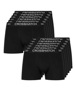 Crosshatch Clothing247 Herren-Boxershorts, Geschenkset mit 10 und 12 Boxern, Geschenk für Freunde, Freund oder Ehemann. Boxershorts sind erhältlich in den Größen S, M, L, XL, XXL, Schwarz, XL von Crosshatch