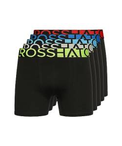 Crosshatch Herren Boxershorts (5 Stück) HALFHATCH Multipack Unterwäsche Geschenkset Herrenfarbige Boxershorts(M,Halfhatch - Black) von Crosshatch