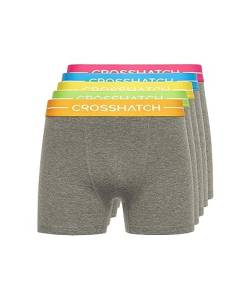 Crosshatch Herren Boxershorts Shorts (5 Stück) ASTRAL Multipack Unterwäsche Geschenkset Herrenfarbe Boxershorts(L/Astral-Charcoal Marl) von Crosshatch