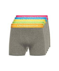 Crosshatch Herren Boxershorts Shorts (5 Stück) ASTRAL Multipack Unterwäsche Geschenkset Herrenfarbe Boxershorts(M/Astral-Charcoal Marl) von Crosshatch