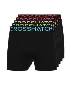 Crosshatch Herren Boxershorts Shorts (5 Stück) CHASMA Multipack Unterwäsche Geschenkset Herrenfarbe Boxershorts(L/Chasma-Black) von Crosshatch