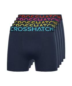 Crosshatch Herren Boxershorts Shorts (5 Stück) CHASMA Multipack Unterwäsche Geschenkset Herrenfarbe Boxershorts(M/Chasma-Navy) von Crosshatch