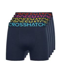 Crosshatch Herren Boxershorts Shorts (5 Stück) CHASMA Multipack Unterwäsche Geschenkset Herrenfarbe Boxershorts(XL/Chasma-Navy) von Crosshatch