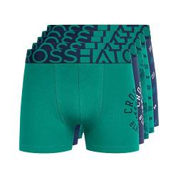 Crosshatch Herren Boxershorts Shorts (5 Stück) Multipack Unterwäsche Geschenkset Herrenfarbe Boxershorts(M,Green/Blue) von Crosshatch